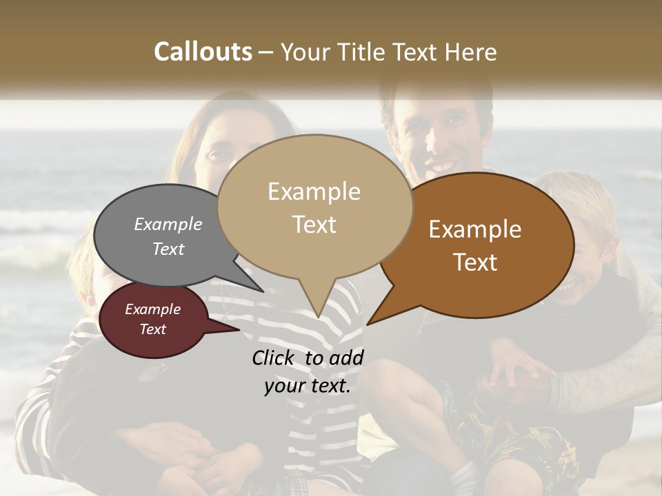 A Man And Two Children Are Posing For A Picture PowerPoint Template