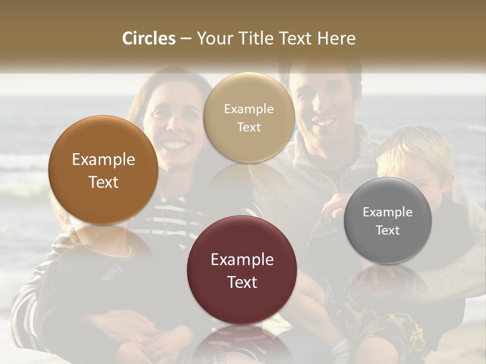 A Man And Two Children Are Posing For A Picture PowerPoint Template