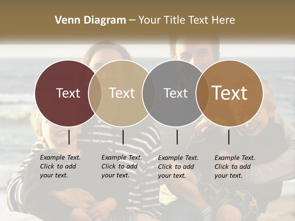 A Man And Two Children Are Posing For A Picture PowerPoint Template