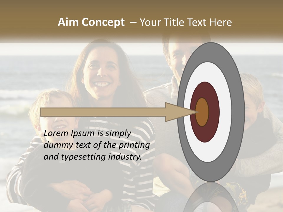 A Man And Two Children Are Posing For A Picture PowerPoint Template