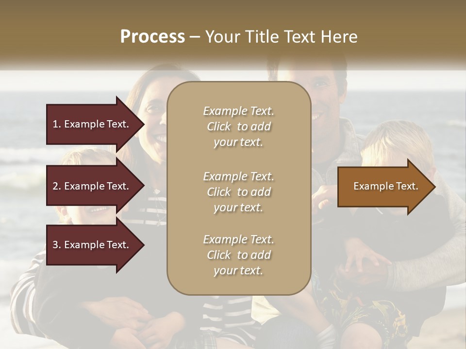 A Man And Two Children Are Posing For A Picture PowerPoint Template