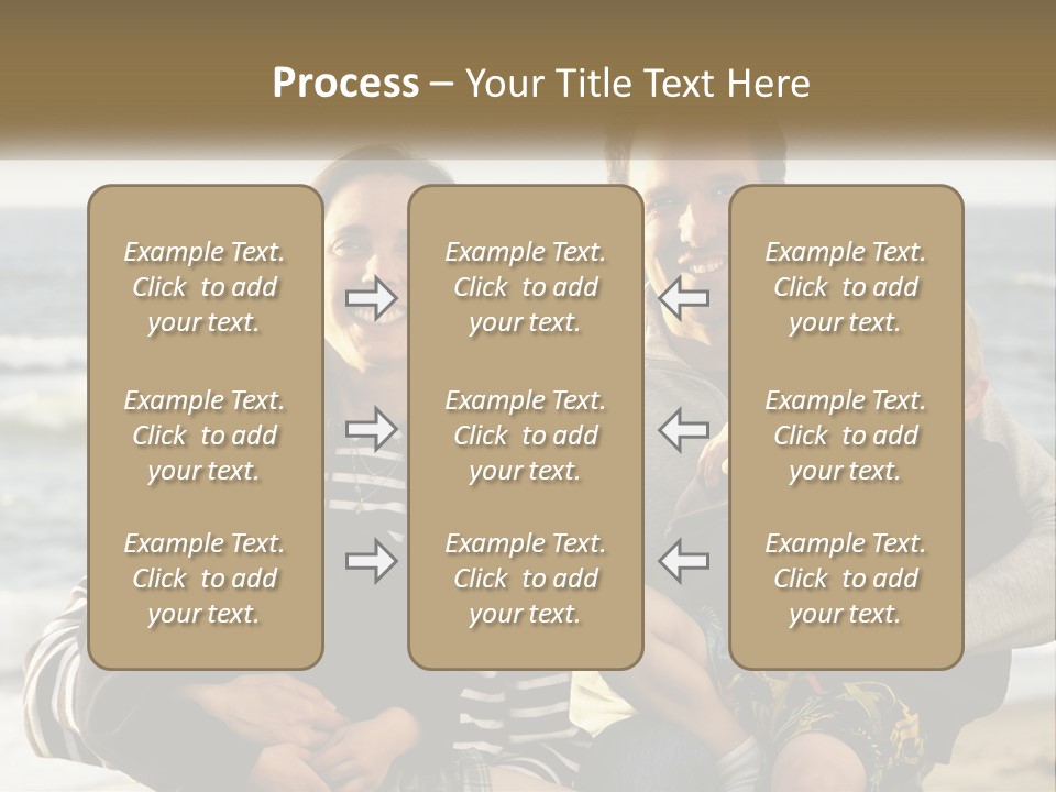 A Man And Two Children Are Posing For A Picture PowerPoint Template