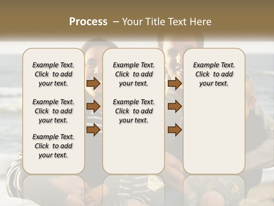 A Man And Two Children Are Posing For A Picture PowerPoint Template