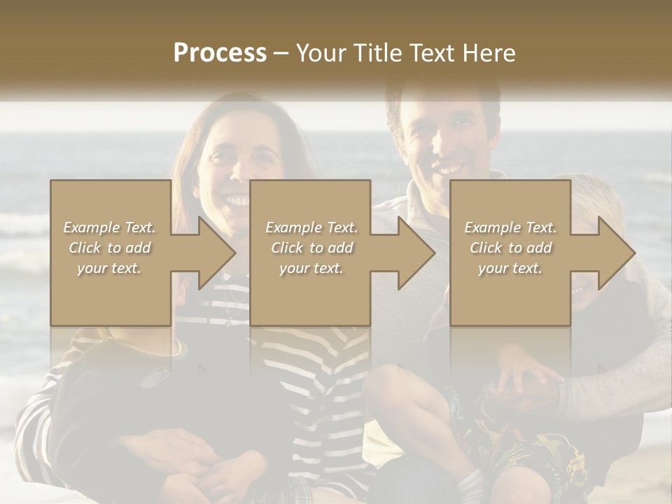 A Man And Two Children Are Posing For A Picture PowerPoint Template