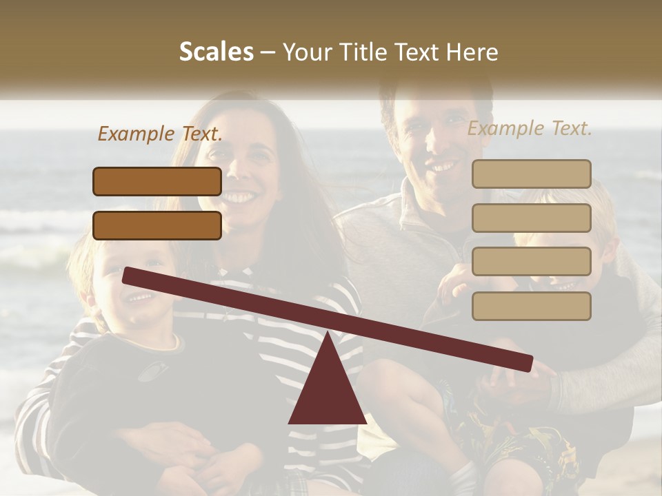 A Man And Two Children Are Posing For A Picture PowerPoint Template
