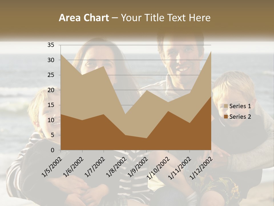 A Man And Two Children Are Posing For A Picture PowerPoint Template