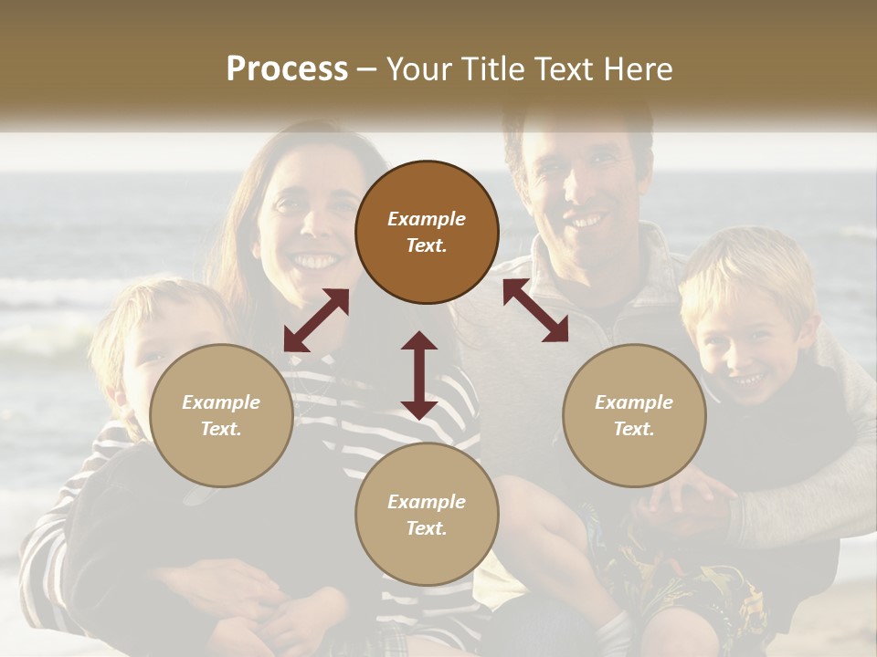 A Man And Two Children Are Posing For A Picture PowerPoint Template