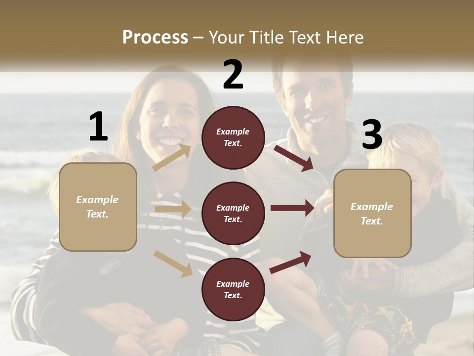 A Man And Two Children Are Posing For A Picture PowerPoint Template