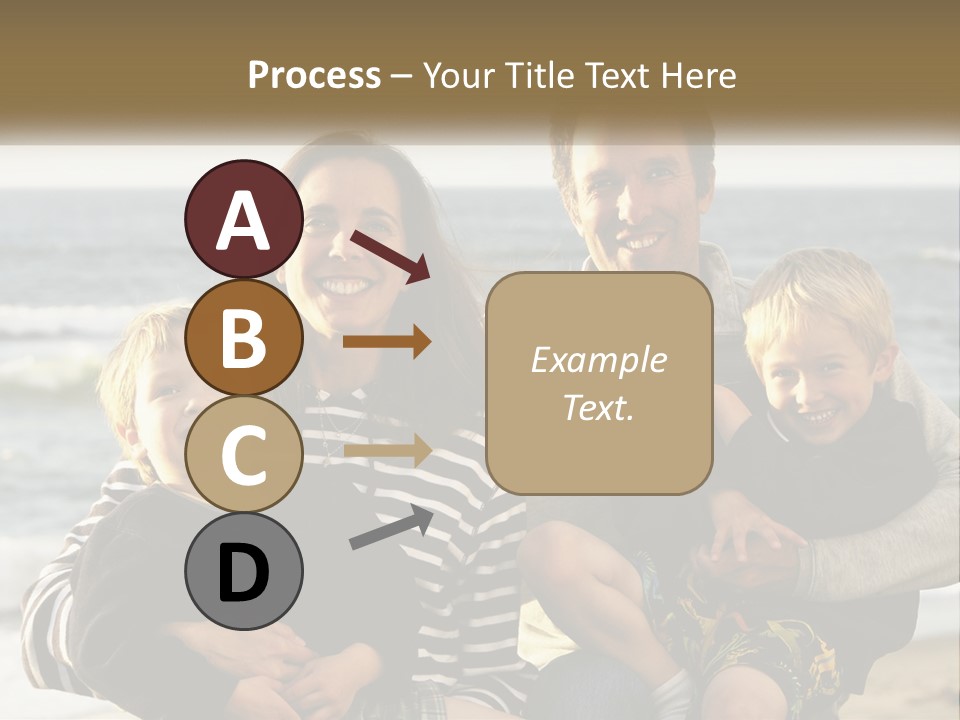 A Man And Two Children Are Posing For A Picture PowerPoint Template