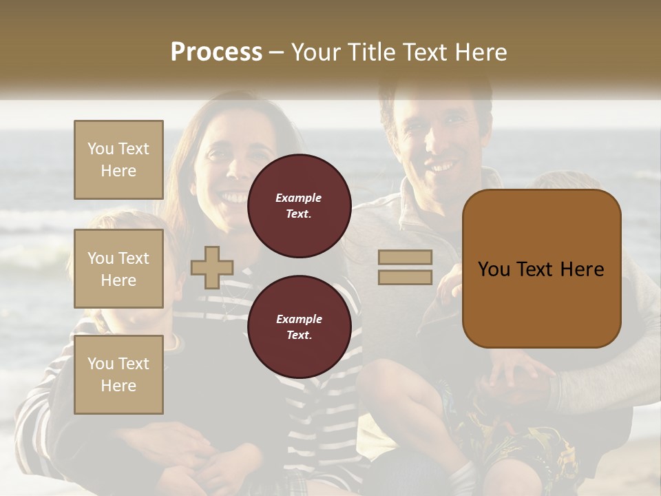 A Man And Two Children Are Posing For A Picture PowerPoint Template