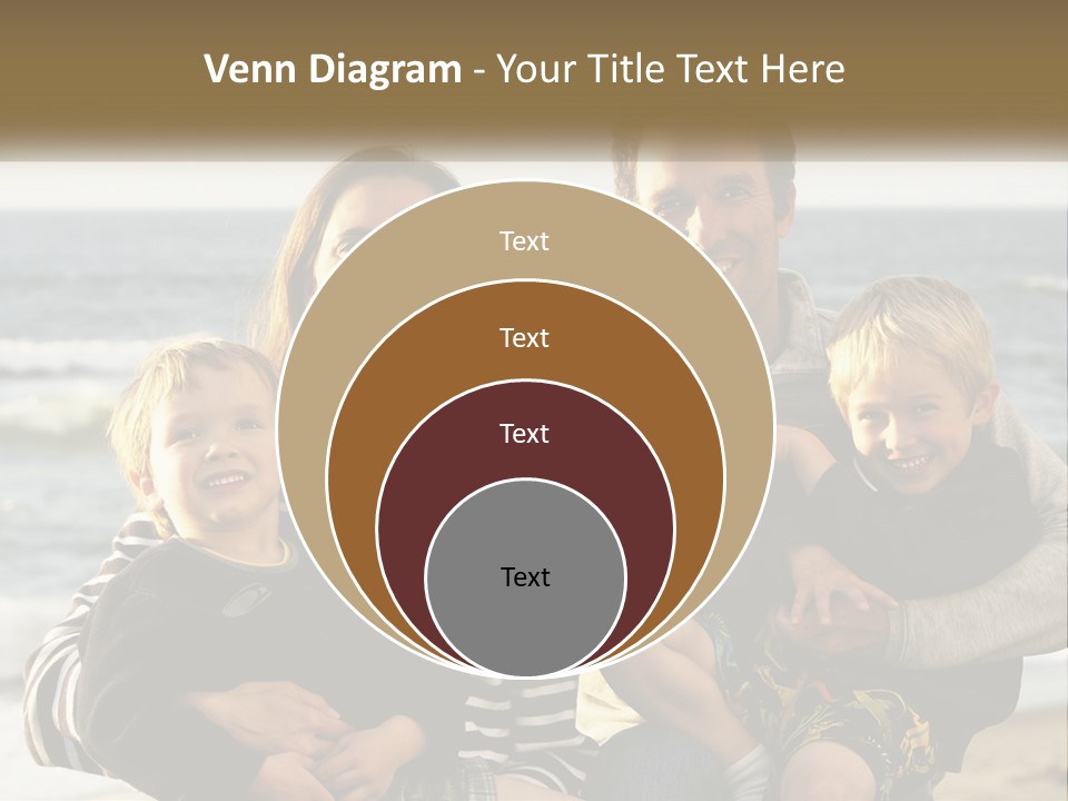 A Man And Two Children Are Posing For A Picture PowerPoint Template
