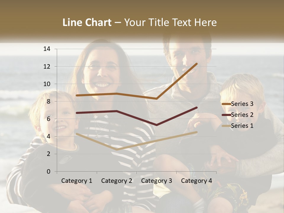 A Man And Two Children Are Posing For A Picture PowerPoint Template