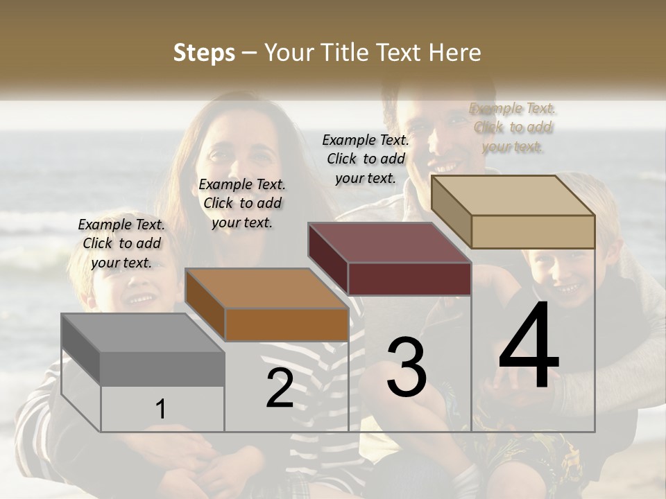 A Man And Two Children Are Posing For A Picture PowerPoint Template