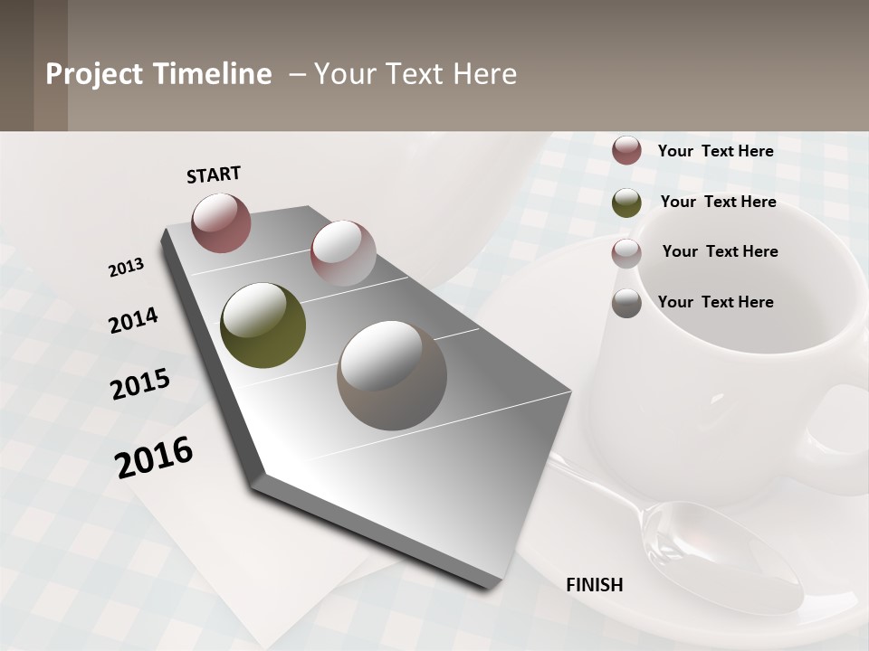 A Cup Of Tea Next To A Teapot On A Table PowerPoint Template