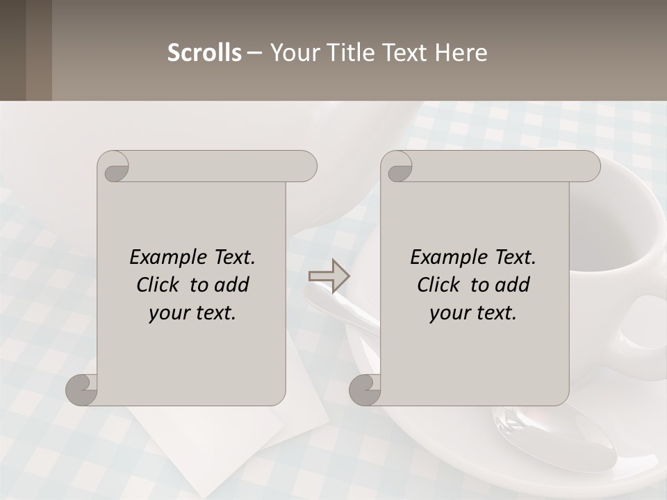 A Cup Of Tea Next To A Teapot On A Table PowerPoint Template