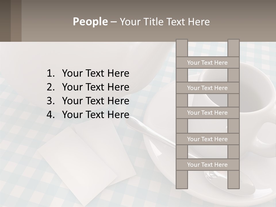 A Cup Of Tea Next To A Teapot On A Table PowerPoint Template