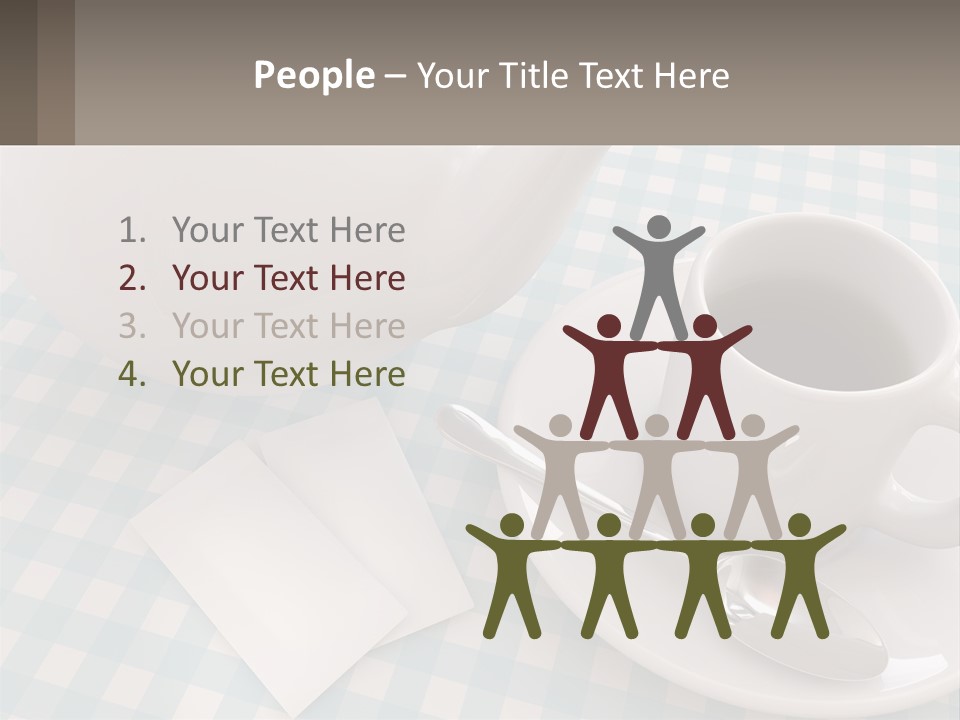 A Cup Of Tea Next To A Teapot On A Table PowerPoint Template