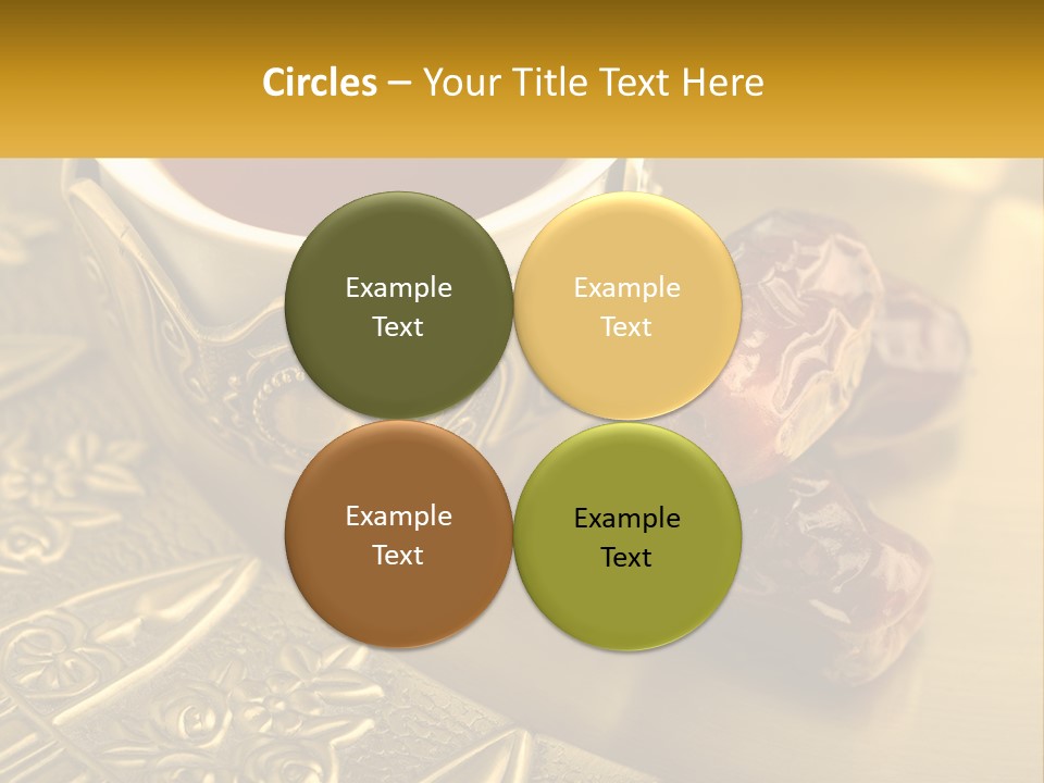 A Cup Of Tea And Two Dates On A Plate PowerPoint Template