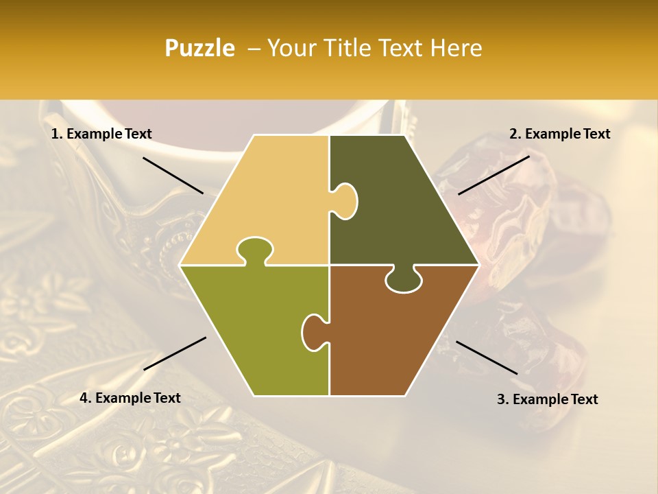A Cup Of Tea And Two Dates On A Plate PowerPoint Template