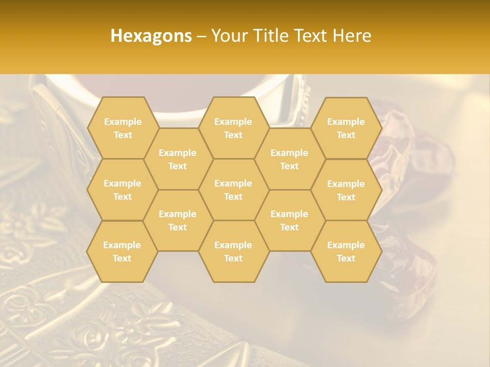 A Cup Of Tea And Two Dates On A Plate PowerPoint Template