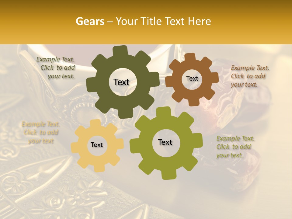 A Cup Of Tea And Two Dates On A Plate PowerPoint Template