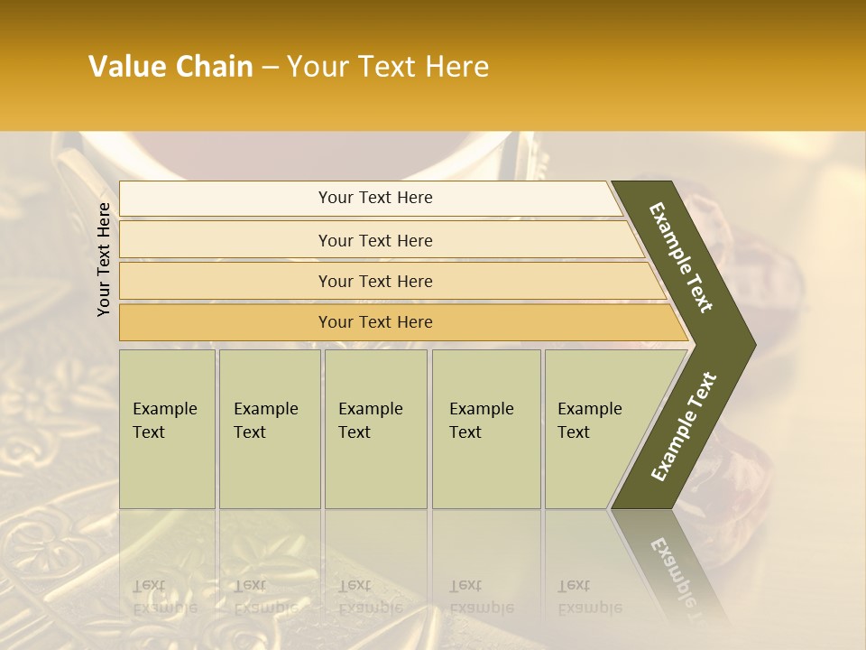 A Cup Of Tea And Two Dates On A Plate PowerPoint Template