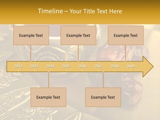 A Cup Of Tea And Two Dates On A Plate PowerPoint Template