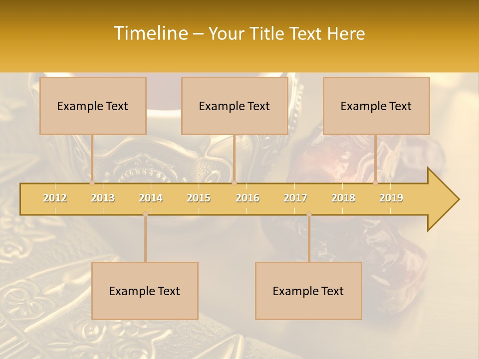 A Cup Of Tea And Two Dates On A Plate PowerPoint Template