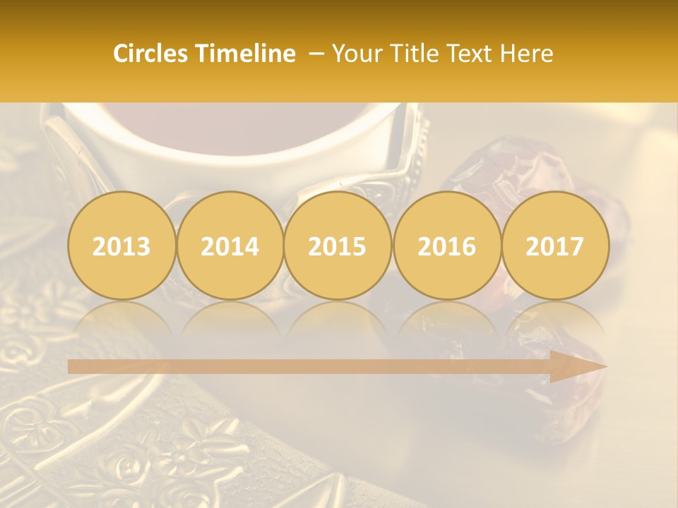 A Cup Of Tea And Two Dates On A Plate PowerPoint Template