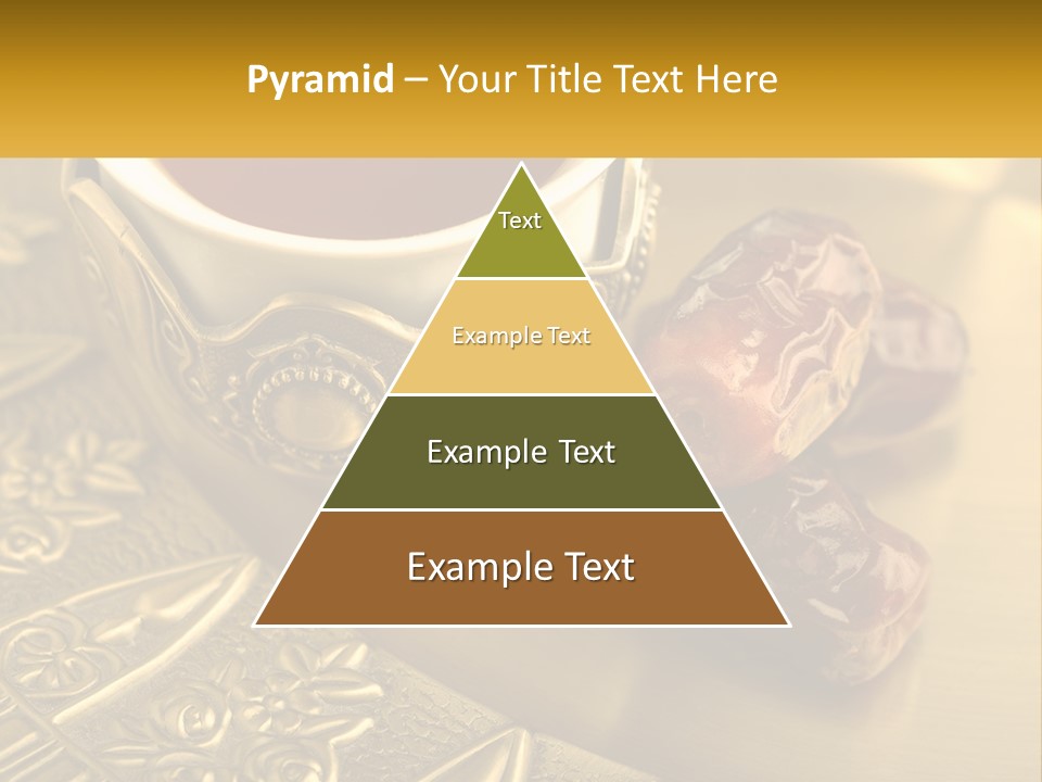 A Cup Of Tea And Two Dates On A Plate PowerPoint Template