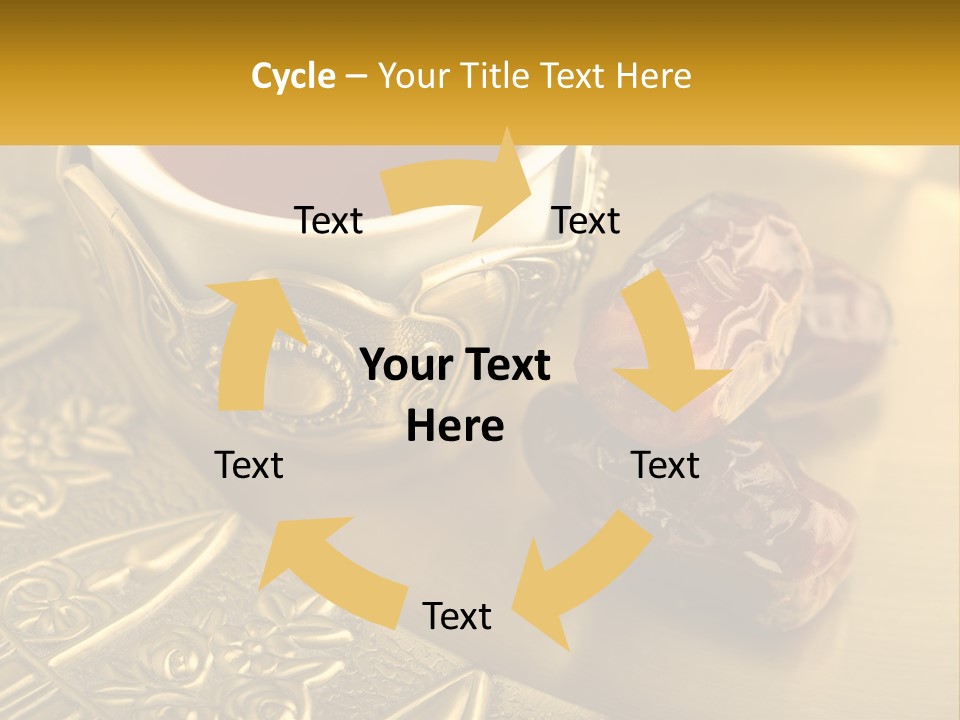 A Cup Of Tea And Two Dates On A Plate PowerPoint Template