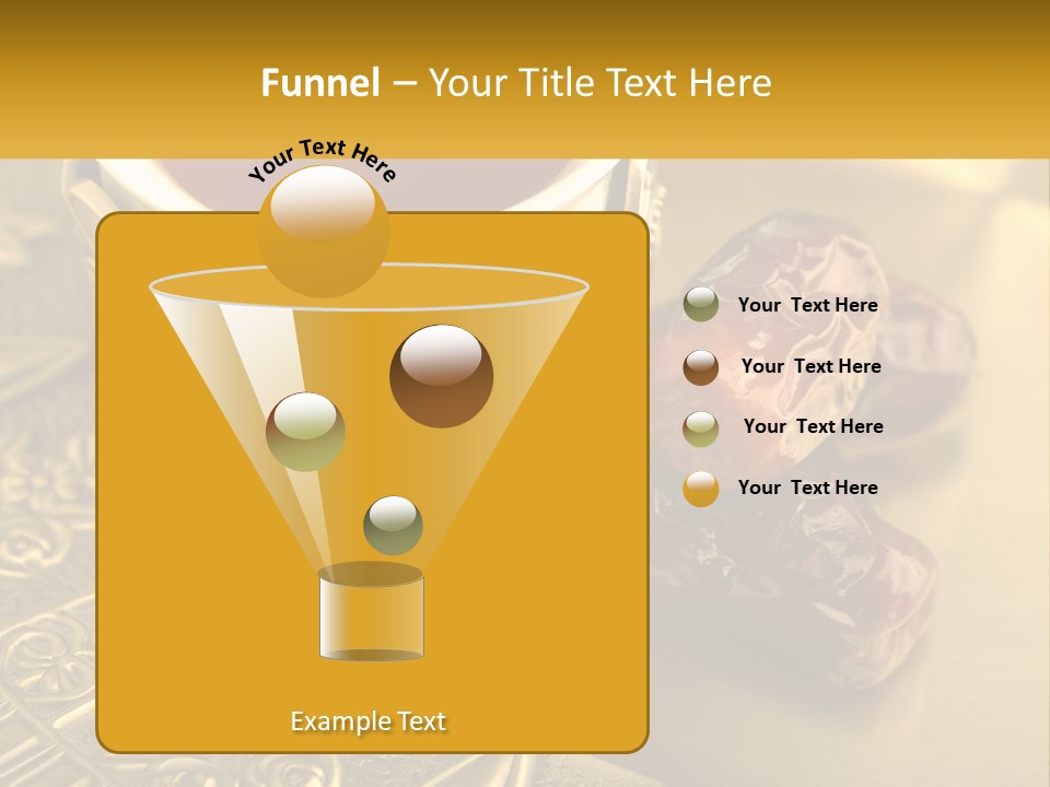 A Cup Of Tea And Two Dates On A Plate PowerPoint Template