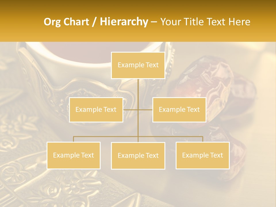 A Cup Of Tea And Two Dates On A Plate PowerPoint Template