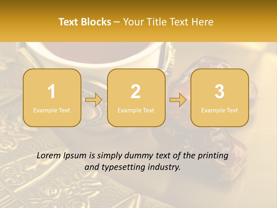 A Cup Of Tea And Two Dates On A Plate PowerPoint Template