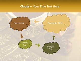 A Cup Of Tea And Two Dates On A Plate PowerPoint Template