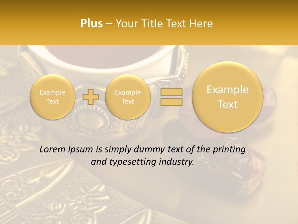 A Cup Of Tea And Two Dates On A Plate PowerPoint Template