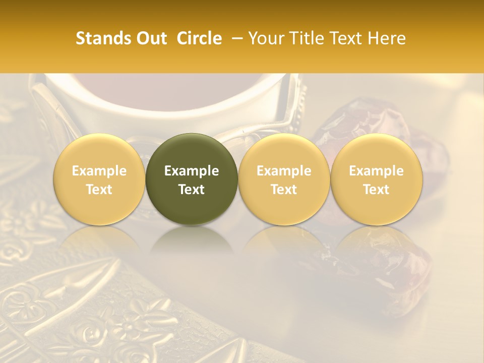 A Cup Of Tea And Two Dates On A Plate PowerPoint Template