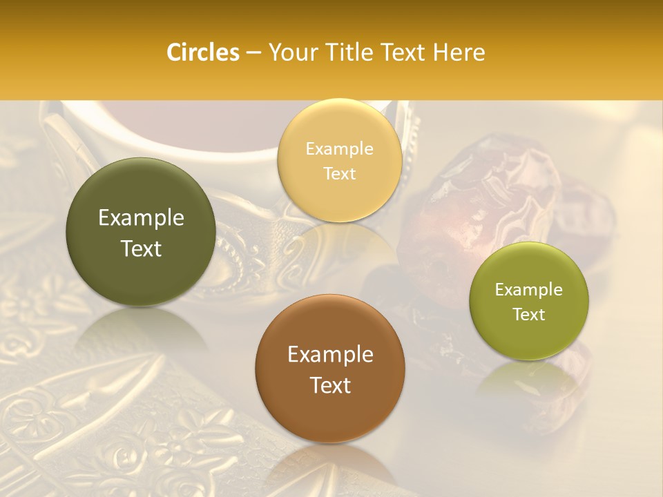 A Cup Of Tea And Two Dates On A Plate PowerPoint Template