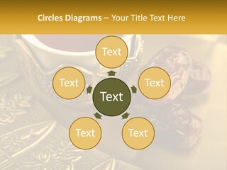 A Cup Of Tea And Two Dates On A Plate PowerPoint Template