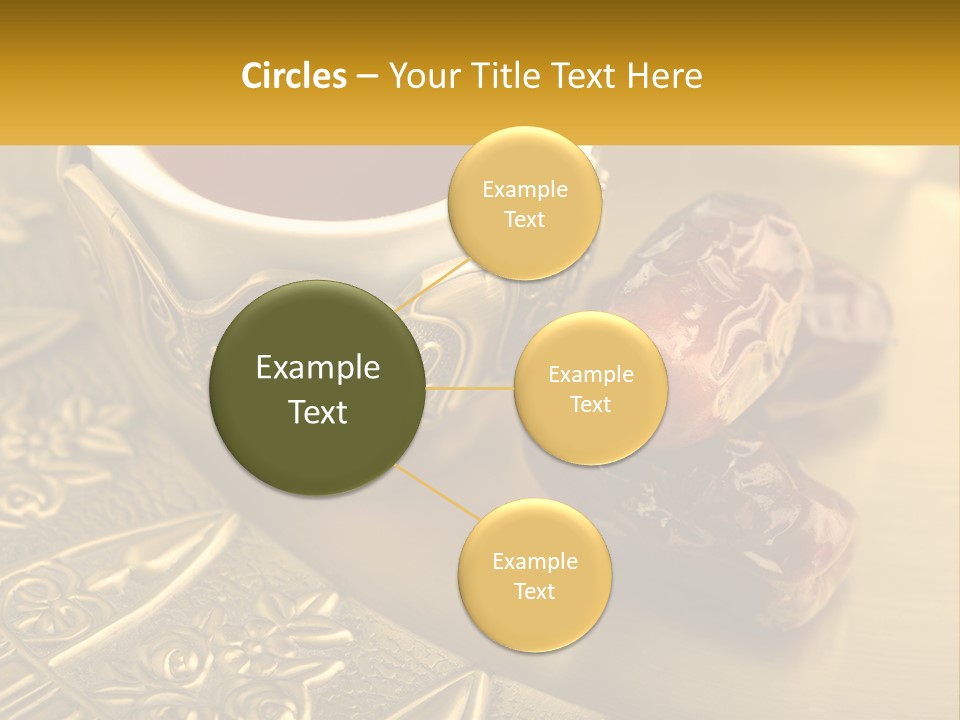 A Cup Of Tea And Two Dates On A Plate PowerPoint Template