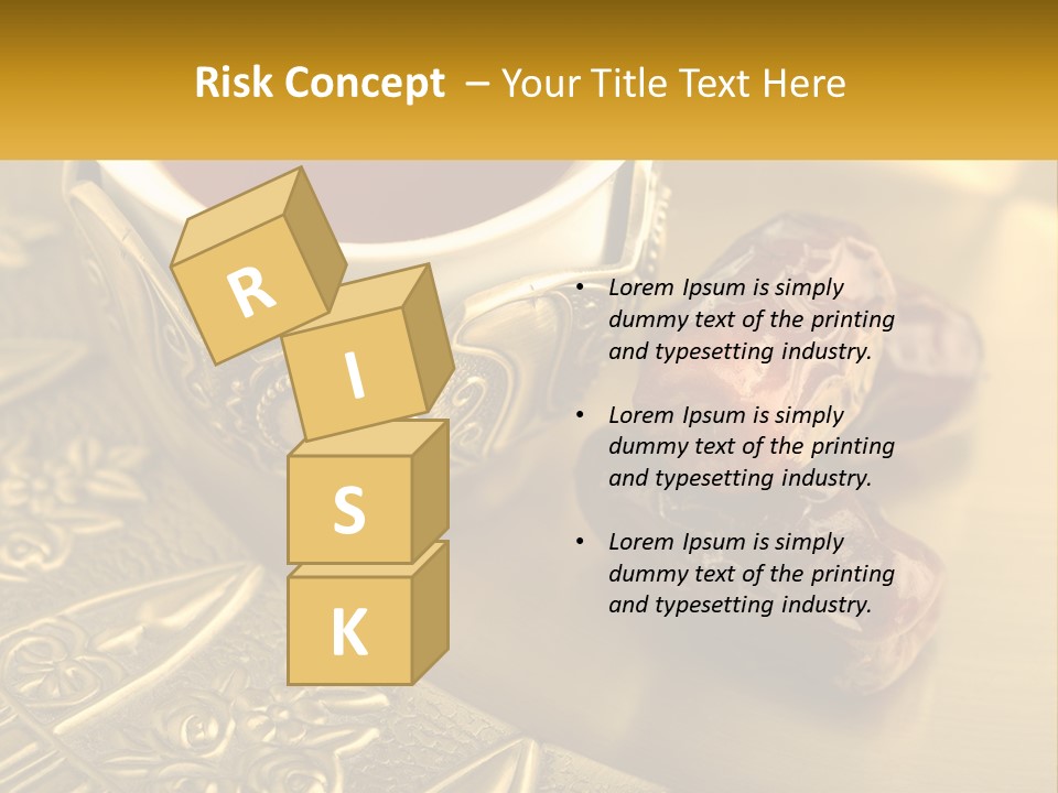 A Cup Of Tea And Two Dates On A Plate PowerPoint Template