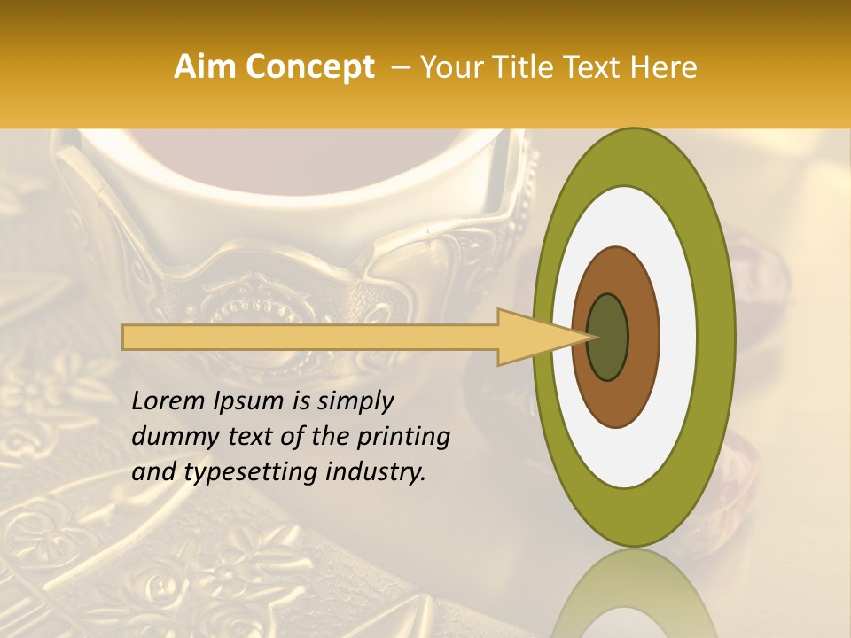 A Cup Of Tea And Two Dates On A Plate PowerPoint Template
