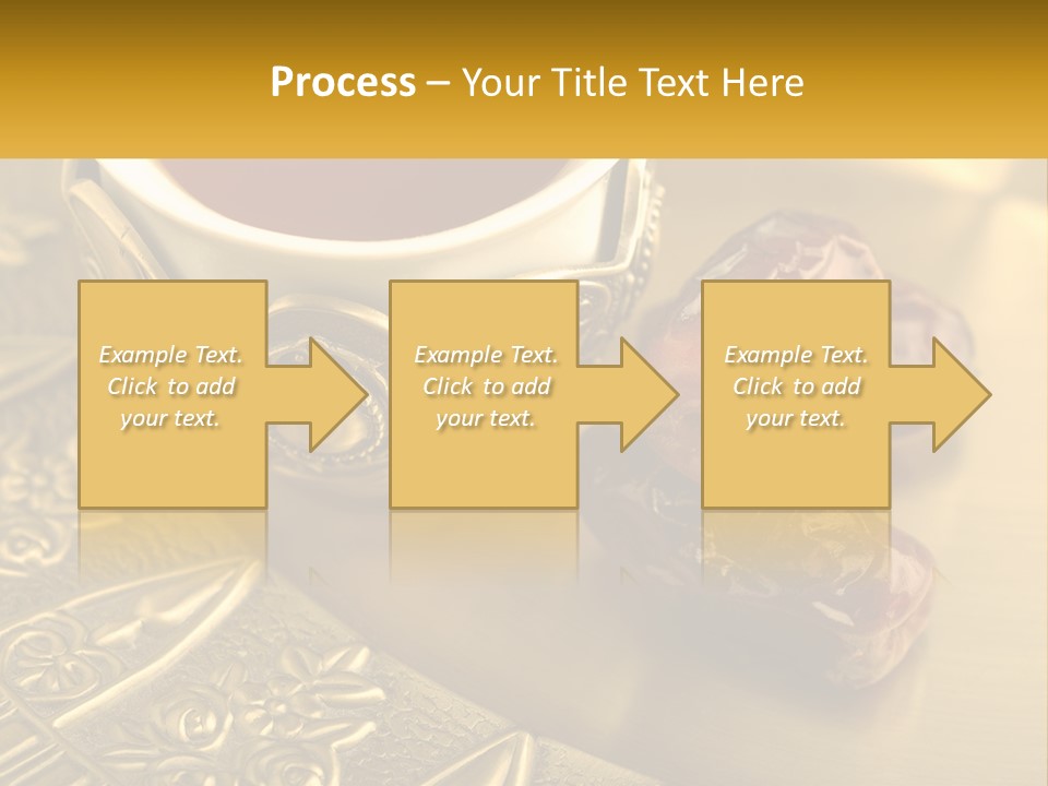 A Cup Of Tea And Two Dates On A Plate PowerPoint Template