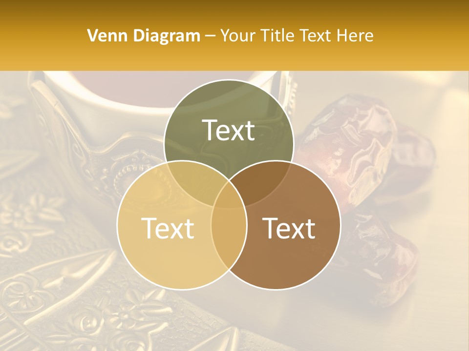 A Cup Of Tea And Two Dates On A Plate PowerPoint Template