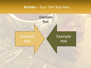 A Cup Of Tea And Two Dates On A Plate PowerPoint Template