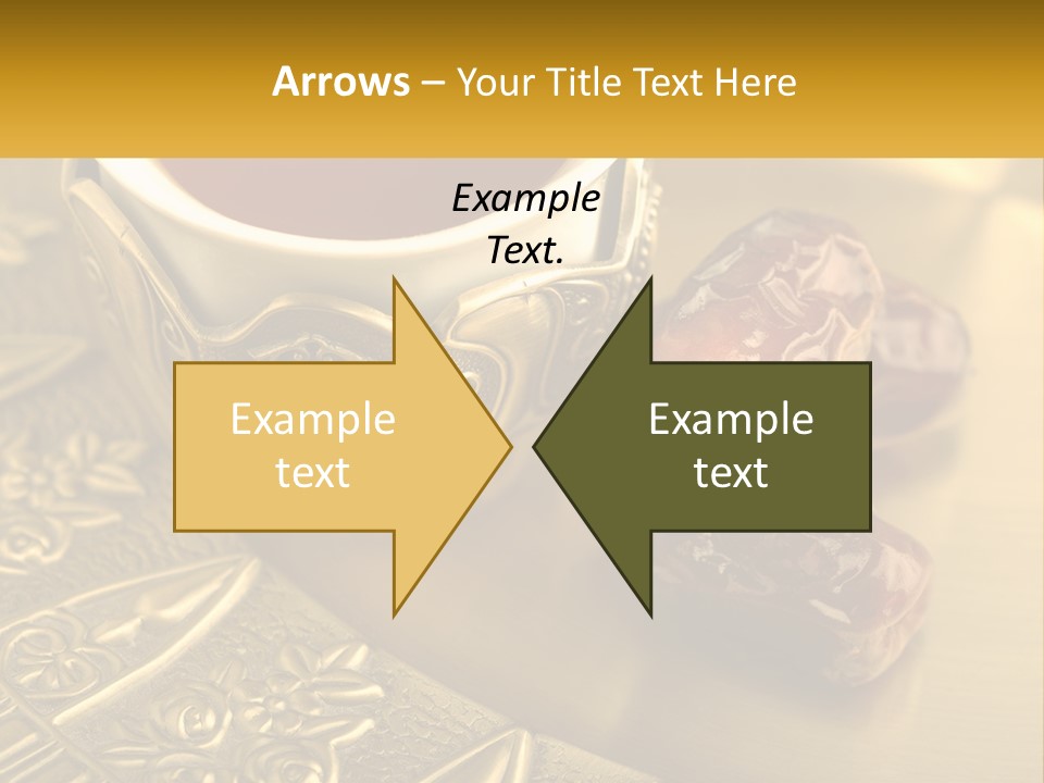 A Cup Of Tea And Two Dates On A Plate PowerPoint Template