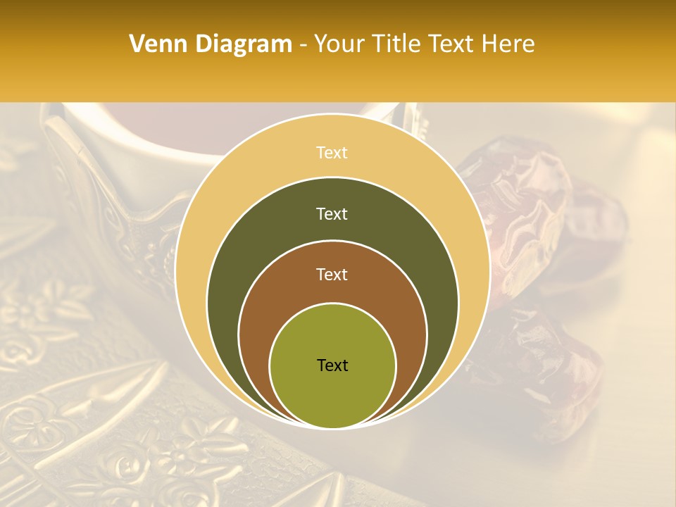 A Cup Of Tea And Two Dates On A Plate PowerPoint Template
