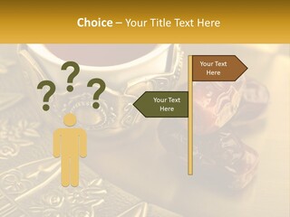 A Cup Of Tea And Two Dates On A Plate PowerPoint Template