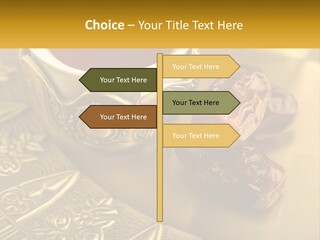A Cup Of Tea And Two Dates On A Plate PowerPoint Template