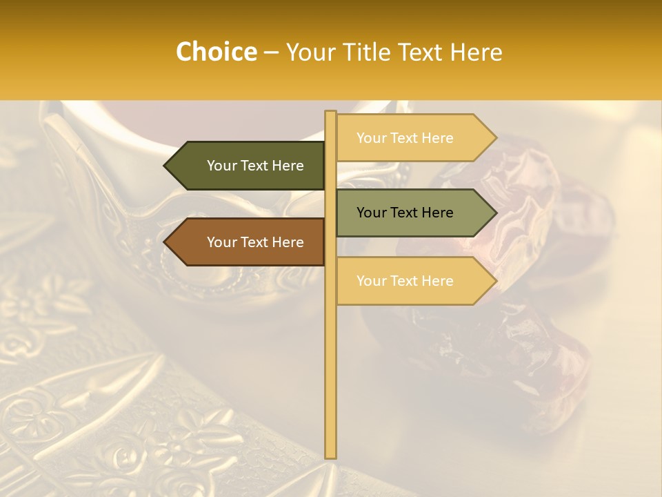 A Cup Of Tea And Two Dates On A Plate PowerPoint Template